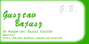 gusztav bajusz business card